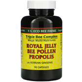 UK Buy Royal Jelly, Bee Pollen Propolis, Plus Korean Ginseng, 90 Caps, Y.S. Eco Bee Farms