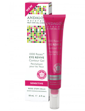 Buy Eye Revive Contour Gel 1000 Roses Sensitive .6 oz (18 ml) Andalou Naturals Online, UK Delivery, Vegan Cruelty Free Product Anti Aging Treatment Supplements Hyaluronic Acid Skin Formulas