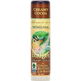 Buy Cocoa Butter Lip Balm Creamy Cocoa .25 oz (7 g) Badger Company Online, UK Delivery, Vegan Cruelty Free Product Lip Balms