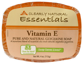 Buy Essentials Pure and Natural Glycerine Soap Vitamin E 4 oz (113 g) Clearly Natural Online, UK Delivery, Vegan Cruelty Free Product
