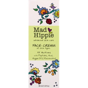 Buy Face Cream 12 Actives 1.02 oz (30 ml) Mad Hippie Skin Care Products Online, UK Delivery, All Skin Types Argan Facial Creams