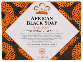 Buy African Black Soap Bar 5 oz (141 g) Nubian Heritage Online, UK Delivery