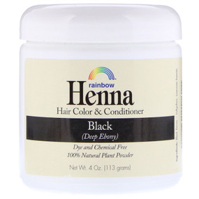 Buy Henna 100% Botanical Hair Color & Conditioner Persian Black (Deep Ebony) 4 oz (113 g) Powder Rainbow Research Online, UK Delivery, Henna Hair Care Hair Coloring