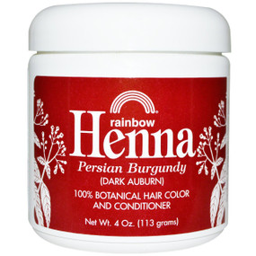 Buy Henna 100% Botanical Hair Color and Conditioner Persian Burgundy (Dark Auburn) 4 oz (113 g) Rainbow Research Online, UK Delivery, Henna Hair Care Hair Coloring