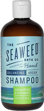 Buy Balancing Argan Shampoo Eucalyptus & Peppermint 12 oz (360 ml) Seaweed Bath Co Online, UK Delivery, Gluten Free Product