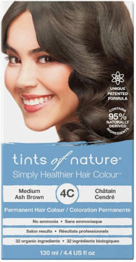 Buy Permanent Color Medium Ash Brown 4C 4.4 oz (130 ml) Tints of Nature Online, UK Delivery, Hair Coloring