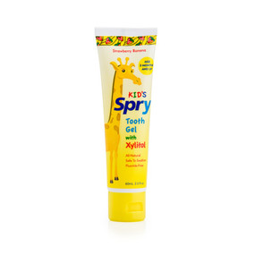 Buy Kids Spry Tooth Gel with Xylitol Strawberry Banana 2.0 oz (60 ml) Xlear (Xclear) Online, UK Delivery, Oral Teeth Dental Care Xylitol