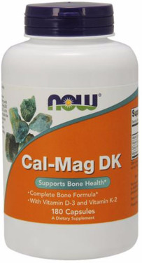 Cal-Mag DK 180 Caps Now Foods, Calcium, Magnesium, Bones