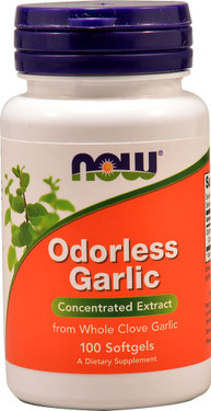 Odorless Garlic Orig  100 Softgels, Now Foods