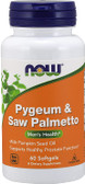 UK buy Pygeum & Saw Palm Ext 25/80 mg 60 Softgels, Now Foods