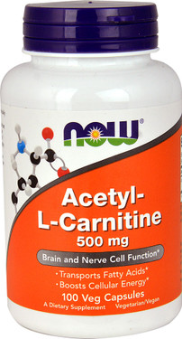 Buy Acetyl L-Carnitine 500 mg 100 Caps Now Foods, Brain Support
