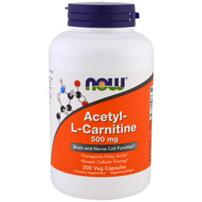 Buy Now Foods Acetyl L-Carnitine 500 mg 200 Caps, Cognition
