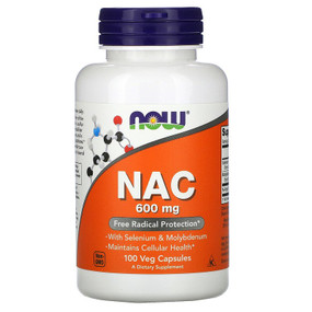 UK Buy NAC-Acetyl Cysteine 600 mg 100 Caps, Now Foods