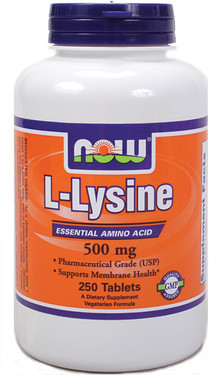Lysine 500 mg 250 Tabs, Now Foods, Cold Sores