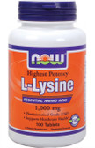 L-Lysine 1000 mg 100 Tabs Now Foods, Cold Sores