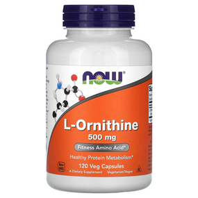 Now Foods Ornithine 500 mg 120 Caps, Vascular Health
