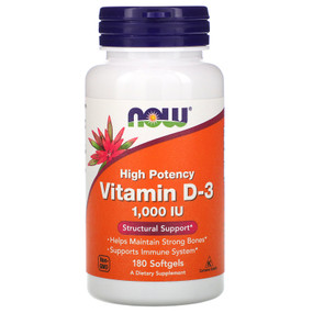 UK Buy Vitamin D3 1000IU, 180 Softgels, Now Foods, Immune, Bones