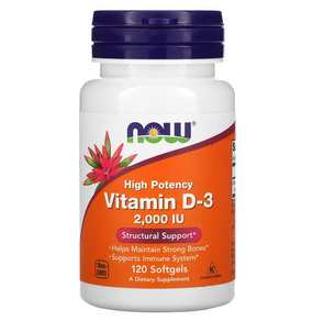 Vitamin D-2000 iu, 120 Softgels, Now Foods, Bones
