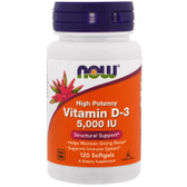UK Buy Vitamin D3 5000IU, 120 Softgels, Now Foods, Bones, Immune 
