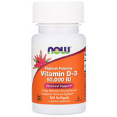 Buy Now Foods, Vitamin D3 10,000IU, 120 Softgels, Bones, Immune