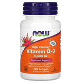 UK buy Vitamin D-3 2000 iu 240 Softgels, Now Foods Vitamins