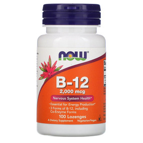 UK Buy  Instant Energy B-12, 2000 MCG, 100 loz, Now Foods