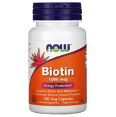 Biotin 1000 mcg 100 Caps Now Foods, Skin, Hair, Nails