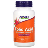 Folic Acid 800 mcg, 250 Tabs, Now Foods