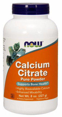 Calcium Citrate Powder  8 oz, Now Foods