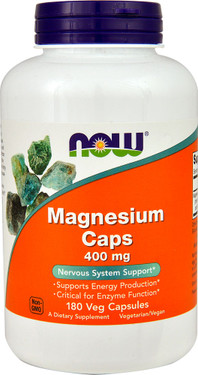 UK Buy  Now Foods, Magnesium 400 mg, 180 Caps