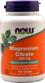 UK Buy Now Foods, Magnesium Citrate, 200 mg, 100 Tabs