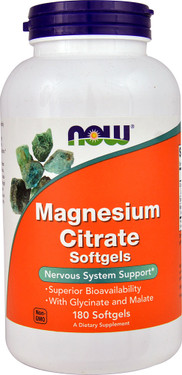 UK Buy Magnesium Citrate 134 mg, 180 Softgels, Now Foods