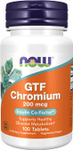 Now Foods GTF Chromium 200 mcg 100 Tabs