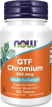 Now Foods GTF Chromium 200 mcg 100 Tabs