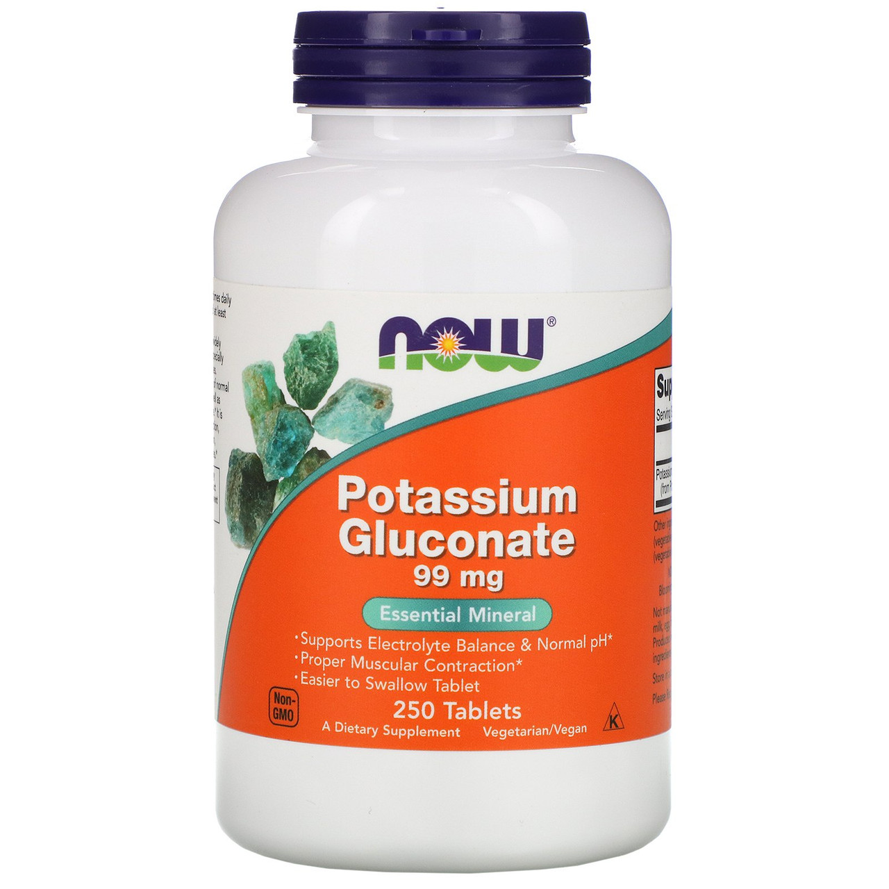 Buy Potassium Gluconate 99 mg 250 Tabs Now Foods online, UK delivery