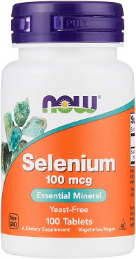UK buy Selenium 100mcg, 100 Tabs, Now Foods
