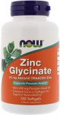 UK Buy Zinc Glycinate, 30 mg, 120 Softgels, Now Foods
