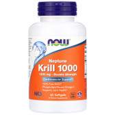 UK buy Krill Oil Neptune, 1000 mg Double Strength, 60 Softgels, Now Foods