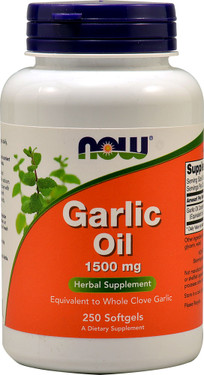 UK Buy Now Foods Garlic Oil 1500 mg 250 Softgels