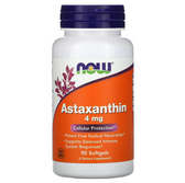 Astaxanthin 4 mg 90 sGels, Now Foods, Potent Carotenoid Antioxidant
