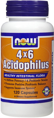 Acidophilus 4 X 6 Billion 120 Caps, Now Foods