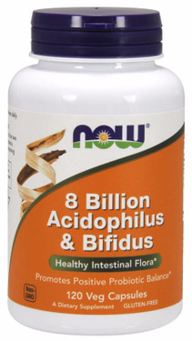 UK Buy Acidophilus and Bifidus 8 Billion 120 Caps, Now Foods