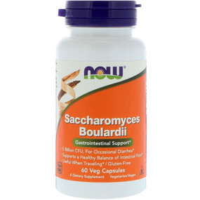 Now Foods Saccharomyces Boulardii 60 Vcaps, Diarrhea