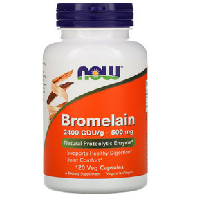 UK Buy Bromelain, 2400 GDU, 500 mg, 120 Caps, Now Foods