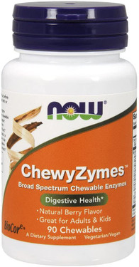UK Buy Chewyzymes, 90 Chewables, Now Foods, Digestive Enzymes