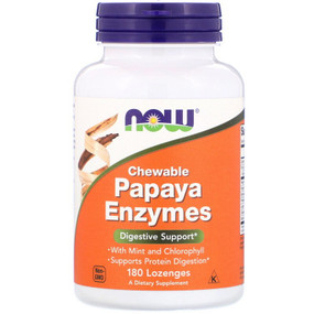 UK Buy Papaya Enzyme Chewable, 180 Tabs, Now Foods
