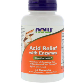 Buy Now Foods, Acid Relief with Enzymes, 60 Chewables