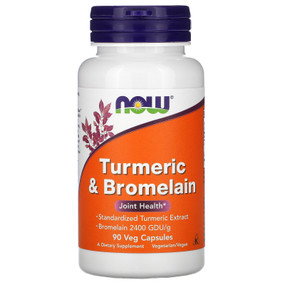 UK Buy Turmeric & Bromelain 90 Caps Now Foods