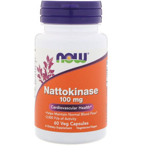UK Buy Nattokinase 100 mg, 60 Caps, Now Foods
