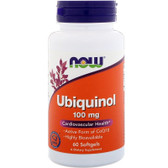 Ubiquinol 100 mg 60 Softgels, Now Foods, Antioxidant